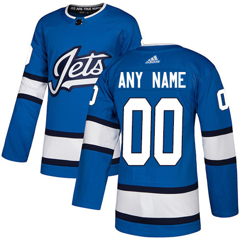 Men's Winnipeg Jets Blue Custom Name Number Size NHL Stitched Jersey